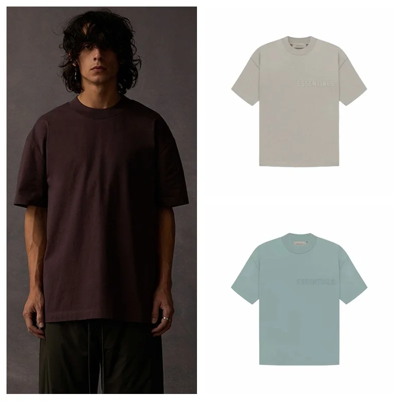 

Свободная футболка унисекс с силиконовыми буквами, молодежная, в стиле High Street, коллекция Весна-Лето 2023, из хлопка, с круглым вырезом, легко носить