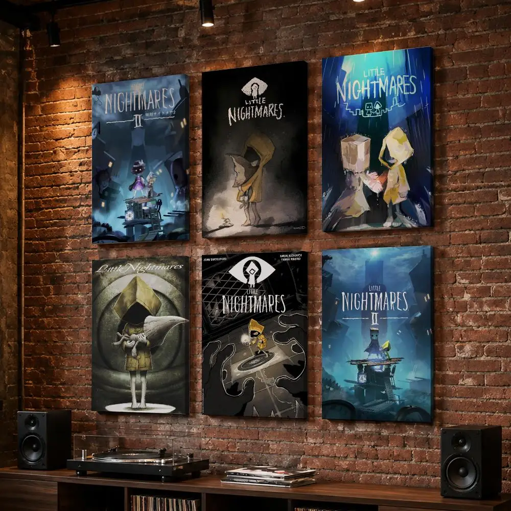 Little N-Nightmares Game Framed Wall Painting Wood Canvas Poster For Living Room Bedroom Hallway Office Home Decor Gift