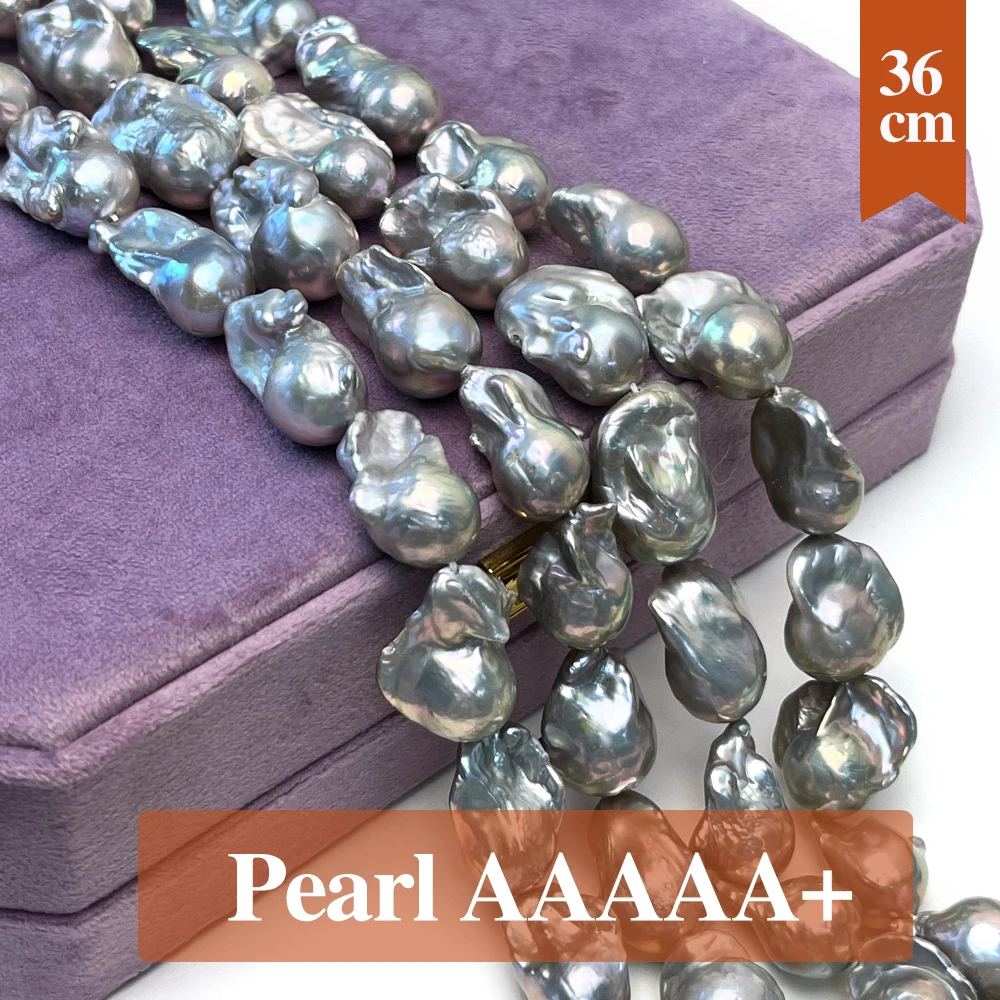 Gray Flameball Pearl Beads AAAAA Natural Freshwater Baroque Pearl Loose Spacer Beaded for Making DIY Jewerly Necklace Earrings