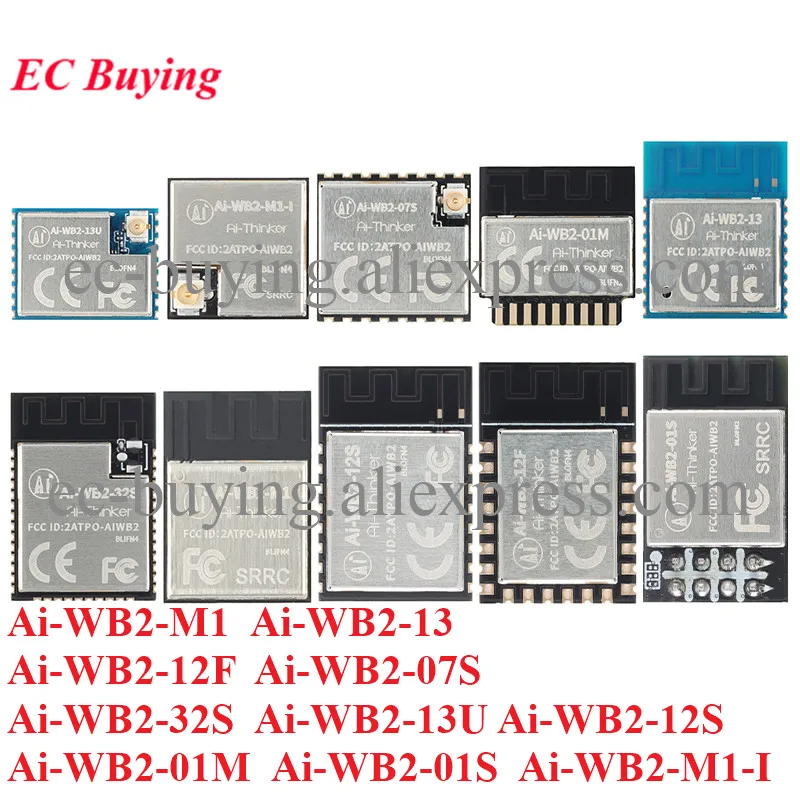 Ai-WB2-07S Ai-WB2-12F Ai-WB2-32S -M1 -M1-I -13 -13U -01F Ai-WB2-12S Ai-WB2-01M -01S BLE Wif Módulo de transmissão serial sem fio