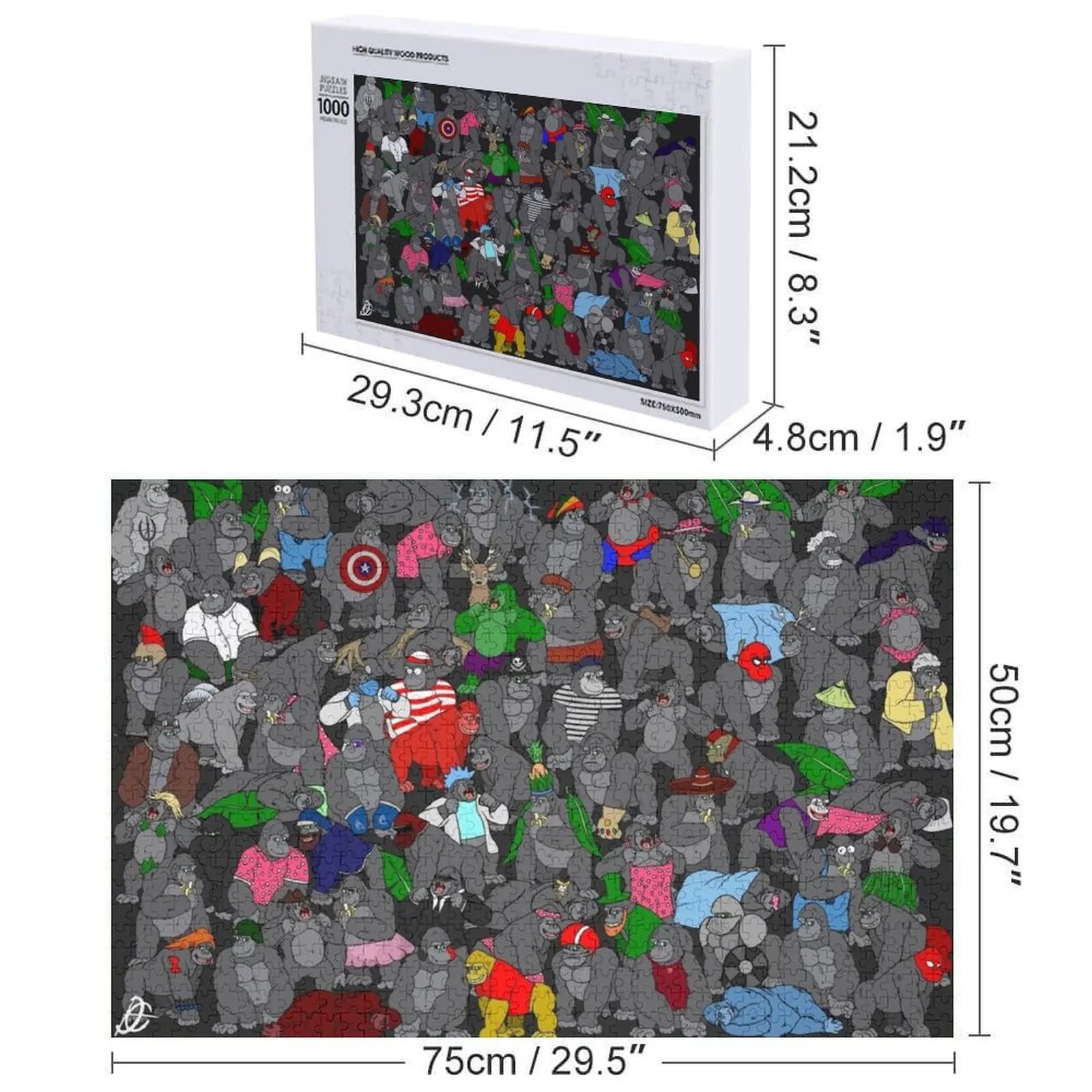 Puzzle del gorilla impossibile Puzzle Puzzle Puzzle con immagini personalizzate