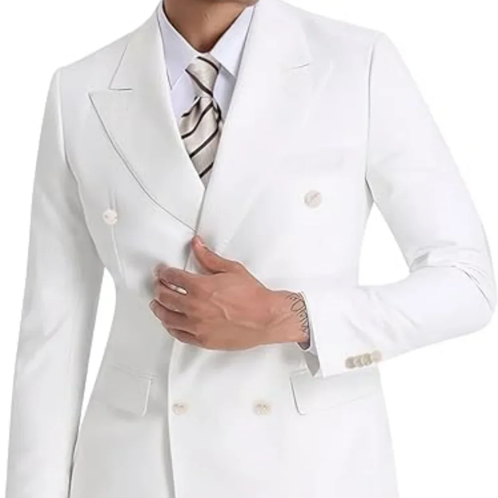 

Мужские комплекты костюмов для свадьбы, банкета, жениха, высококачественный пиджак, брюки, комплект из 2 предметов, классический вечерний выпускной, мужской облегающий наряд для отдыха