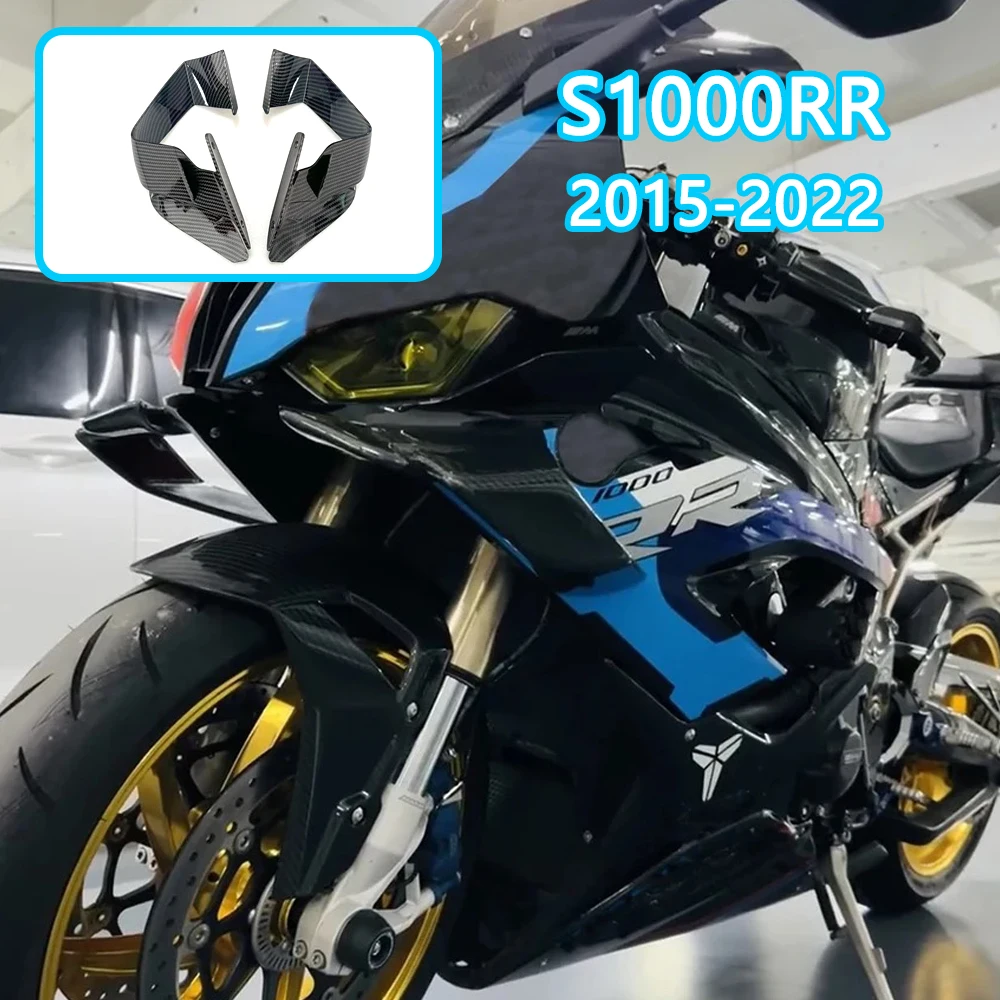 

For BMW S1000RR 2015 2016 2017 2018 Front Spoiler Fairing Wing Front Spoiler ABS Plastic Fixed Winglet Aerodynamic Wing