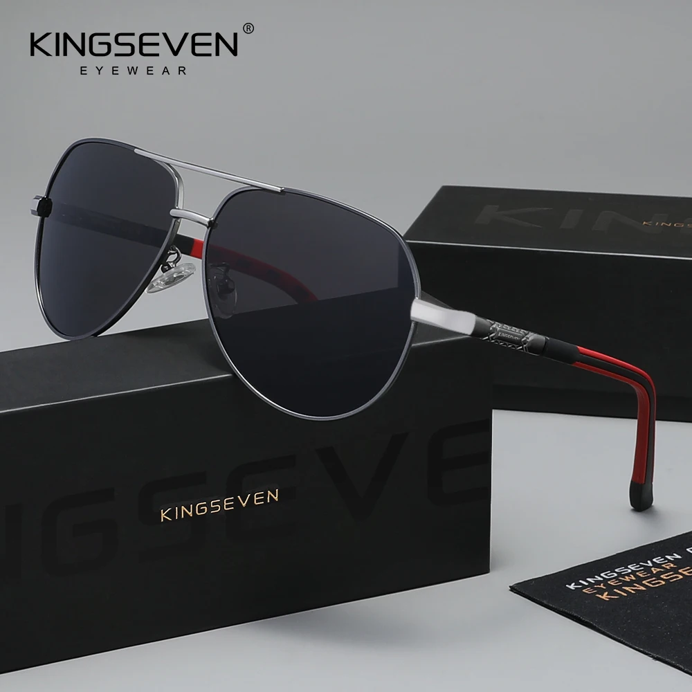 

Солнцезащитные очки KINGSEVEN Pilot для мужчин, классические поляризационные очки с защитой от ультрафиолета UV400, модные повседневные очки для отдыха, бизнеса, активного отдыха и вождения.