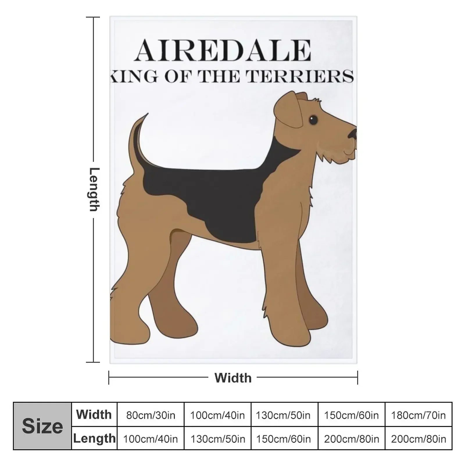 Airedale King of the Terriers Throw Blanket Sofa Throw Bed Blankets Sofas Of Decoration Decorative Sofa Blankets