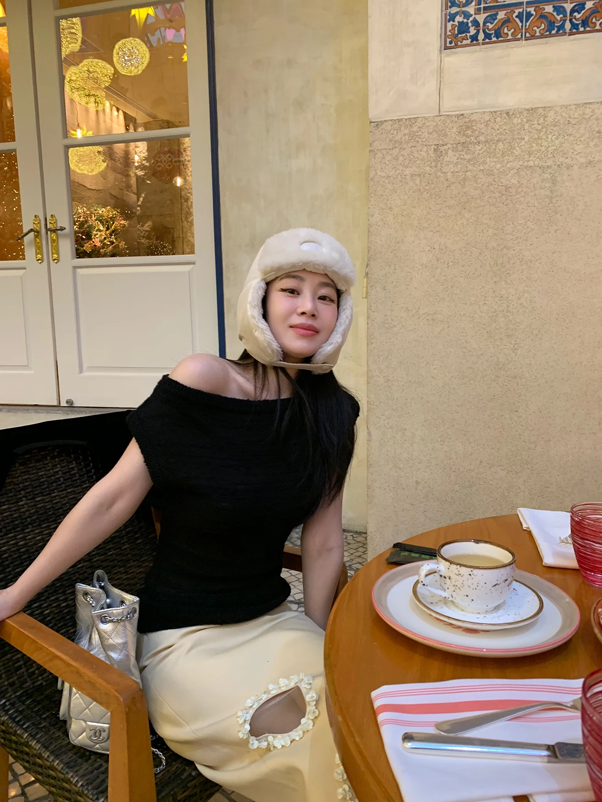 

Par Sweetheart Svel round Ne Вязаный топ Ранняя весна Универсальный шерстяной вязаный свитер Small Faion Commute Sle Pu...