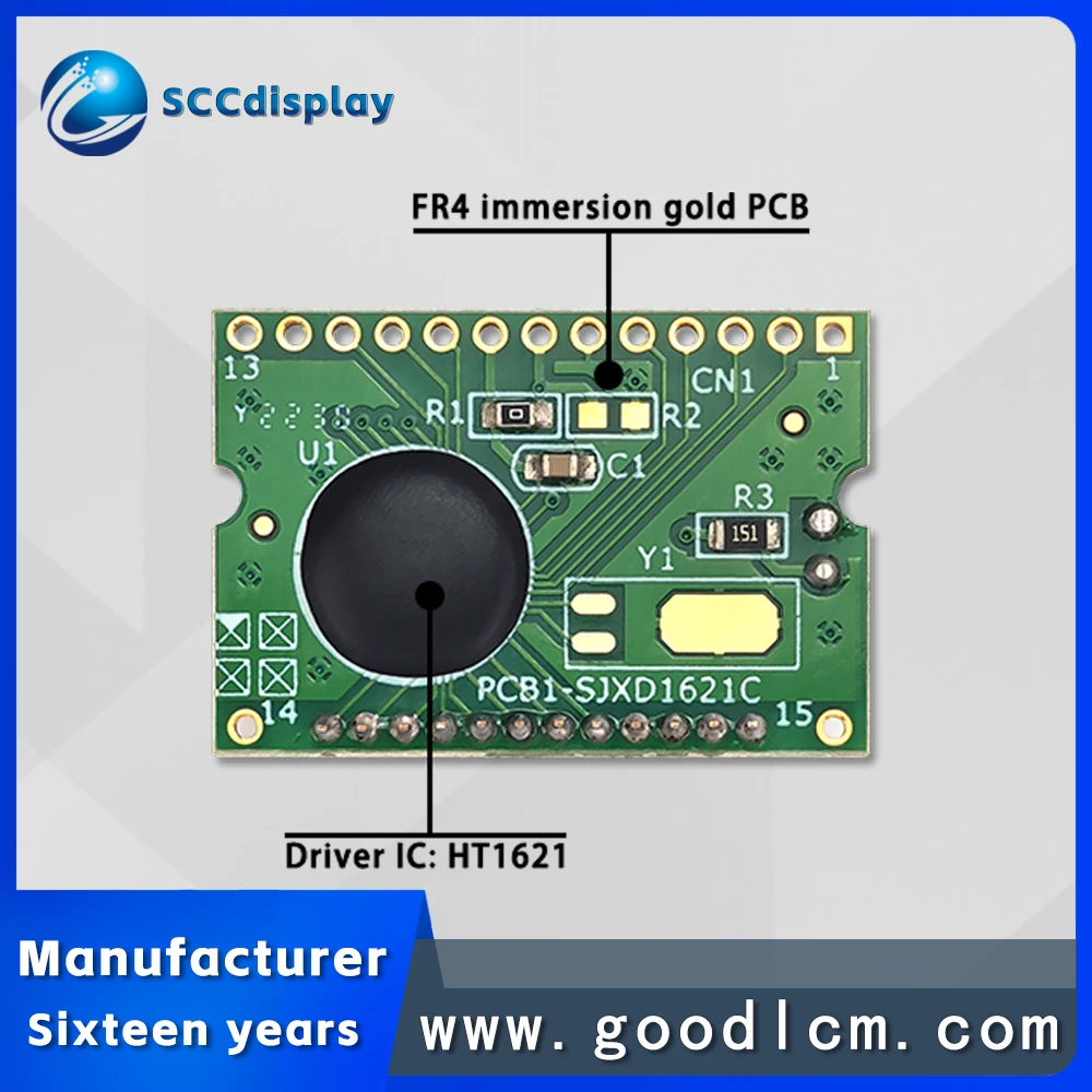 Custom Segment LCD Display Module PCB1-SJXD1621C High contrast Digital LCD Screen Smart Meter Display Industrial LCD Panel