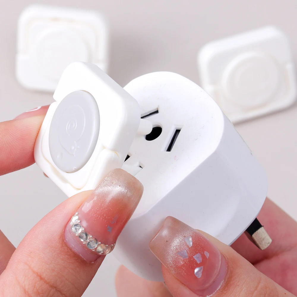 10Pcs America Electrical Safety Socket Protective Cover Baby Anti-electric Shock Safety Protector Plug-in Socket Protective Lock