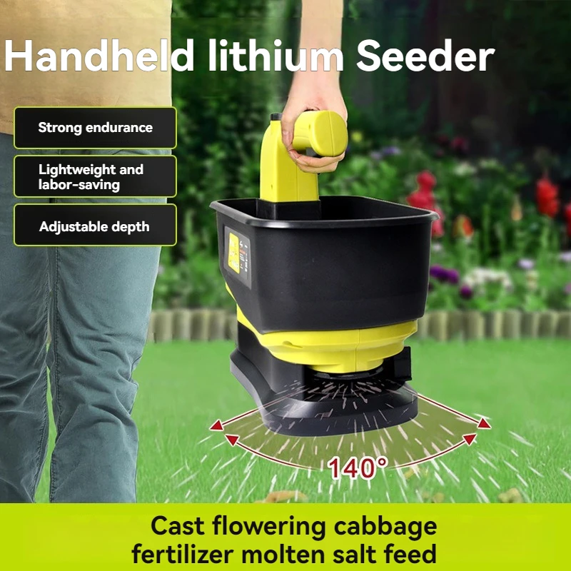 

Portable Handheld Seeder Electric Agricultural Seeder Fertilizer Spreader Grass And Vegetable Seed Applicator Lightweight Design