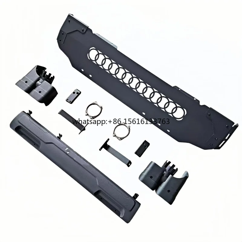 

For Land Rover Defender 90 110 Quad Square Exhaust Tip Rear Lower Guard Plate Exterior Performance Mod Parts