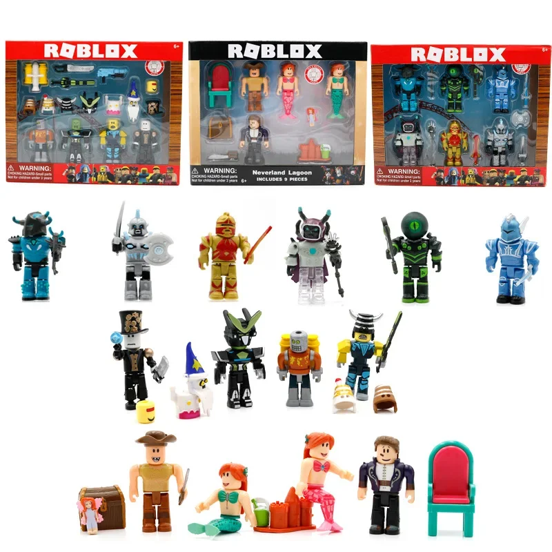 4/PCS Robot Roblox Blocchi Figurine Mondo Virtuale DynaBlocks Juguetes Gioco di Bambole Periferico Modello A Mano Decorazione Giocattolo Regalo