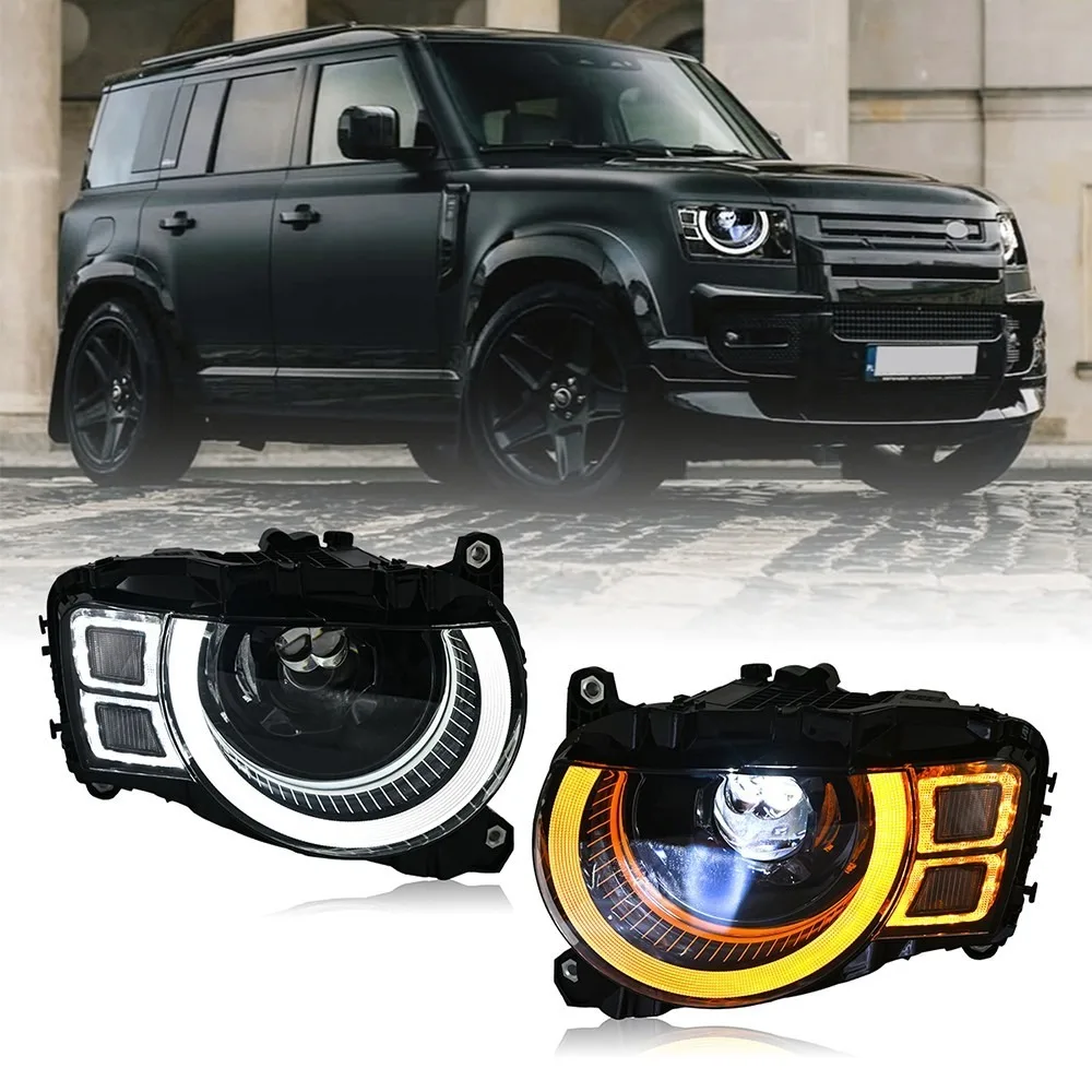 Car Lights For Land Rover Defender Headlight 2020-2023 LED Headlamps Daytime Running Lights DRL Turn Signal Car Styling