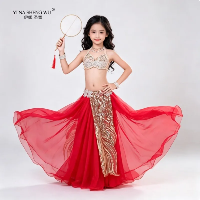 Children's Belly Dance 2026 New Style Children's Encouragement Fusion Performance Dress Dance Dress Autumn/Winter Edition