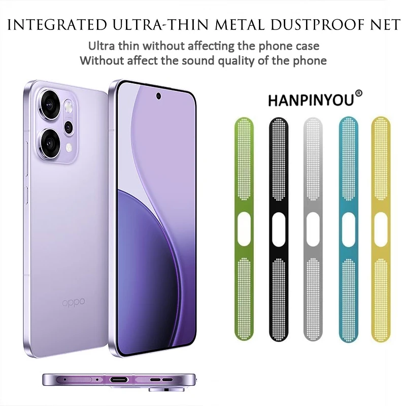 Metal Dustproof Net For OPPO Reno 16 15 14 Pro 16F FS 16C 14F Speaker Anti-Dust Mesh Anti-Scratch Bottom Protector sticker cover