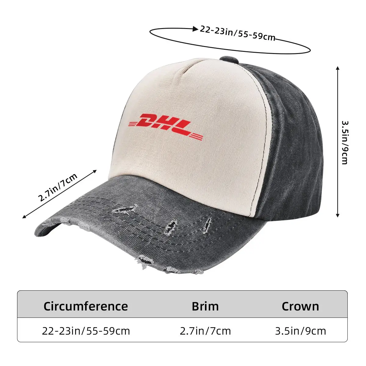 DHL Express-gorras de béisbol de algodón para exteriores, sombrero informal ajustable, protector solar