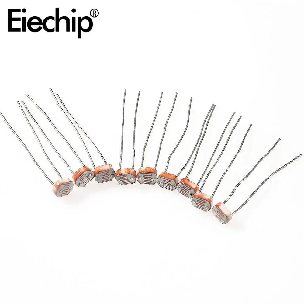 50pcs/set GL5506 GL5516 GL5528 GL5537 GL5539 Photoresistor Resistors Set, Electronic Component Light-dependent Resistors LDRs