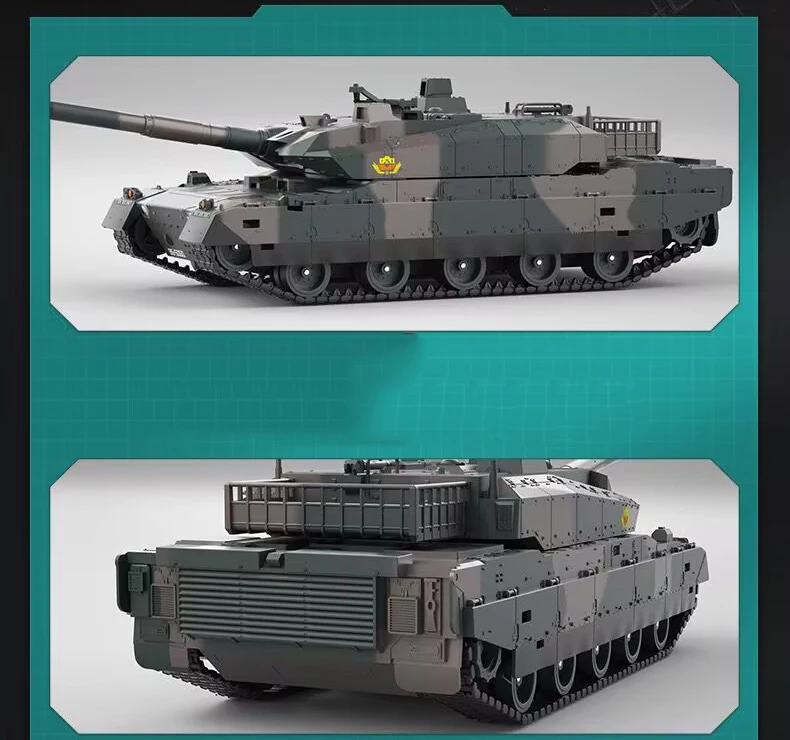 نموذج دبابة خزان التحكم عن بعد 12 قناة 40 سم خزان كبير مموه نموذج سيارة أخضر