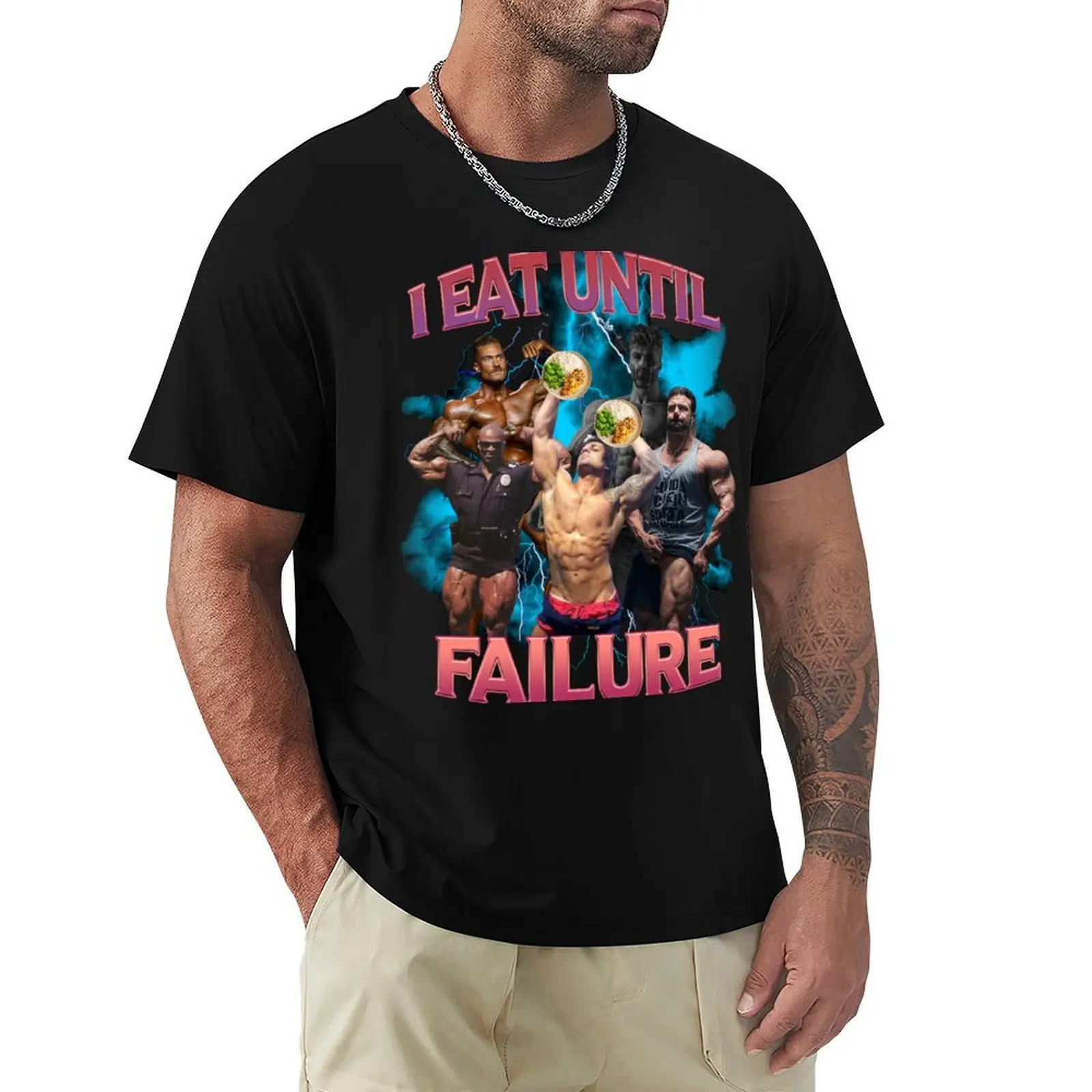 I eat until failure T-Shirt Basic Short Sleeve Cotton Blend T-Shirt
