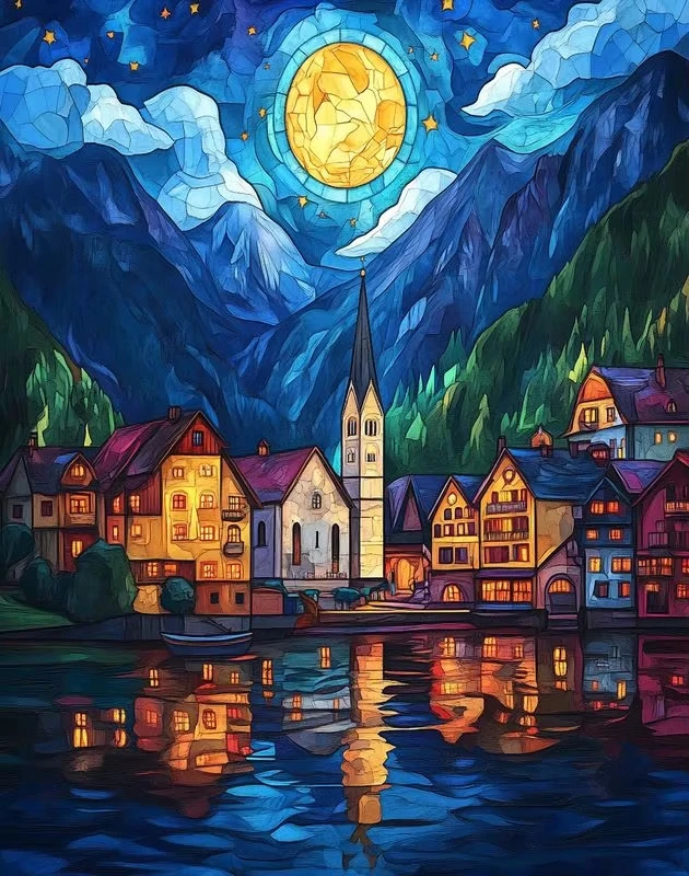 

Night View 500/1000/1200/2000 PCS Jigsaw Puzzles Family Activity Relaxing Games for Living Room Home Decor Gift