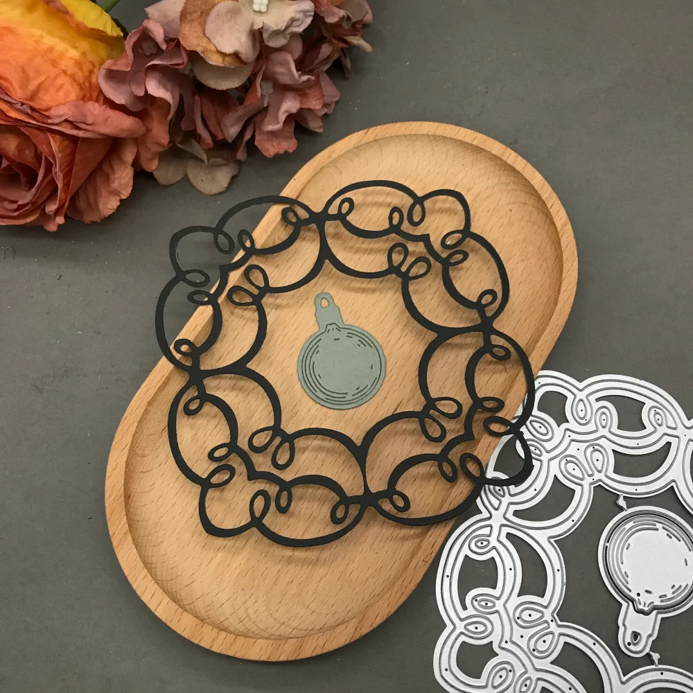 1pcs metal cutting dies cut die mold Square Curling Frame Scrapbook paper craft blade punch stencils dies