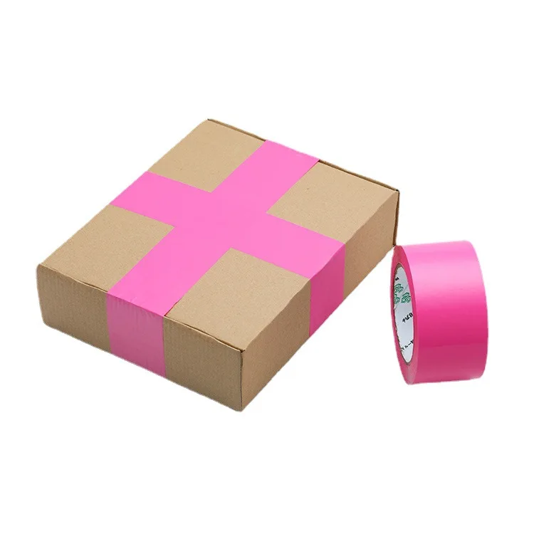 Pink Adhesive Tape Mounting Packing Fashion Tape High Viscosity Sealing Positioning Colorful Carton Tape