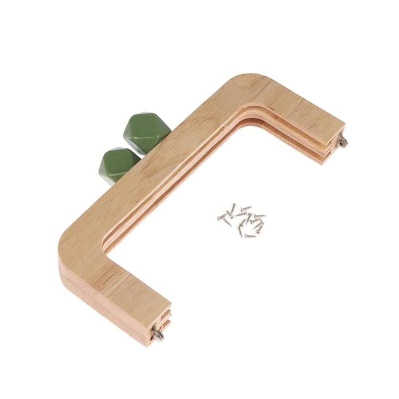 

E8FB Purse Clasp Frame,Wallet Kiss Clasp Lock Retro Square Bag Frame Clip DIY Craft Purse Bag Handle Sewing Crafting