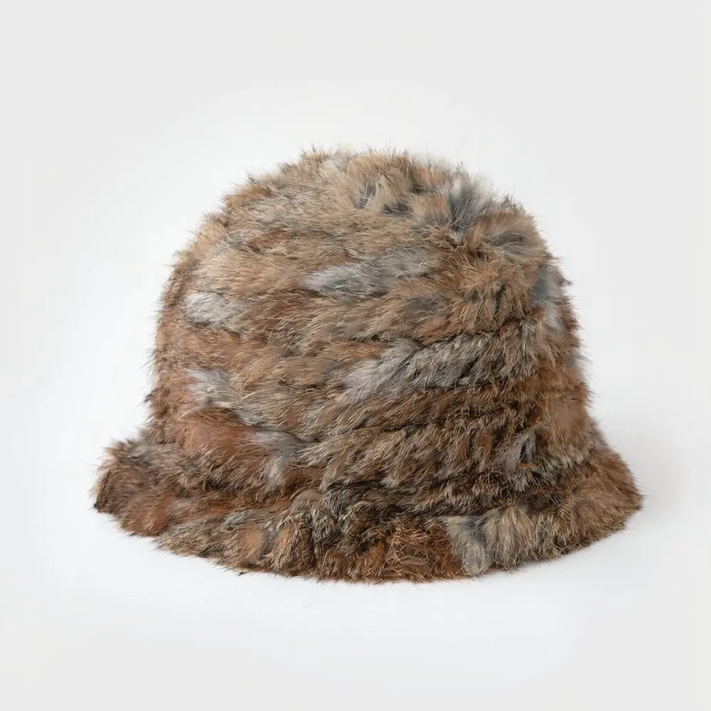 Winter Warm Bucket Hat For Yuehong Faux Plush Basin Cap Thickened Fleece Lining Soft Elegant Fashion Headwear