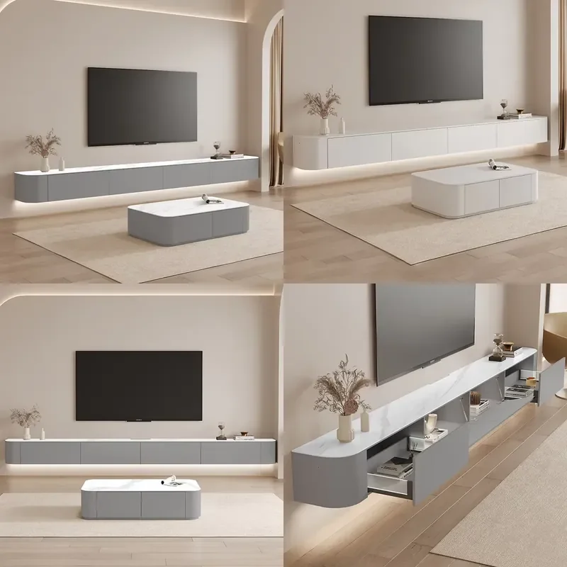 Contemporary Tv Console Stands Modern Wooden 2023 Living Room Wall Mounted Tv Cabinet Made in China