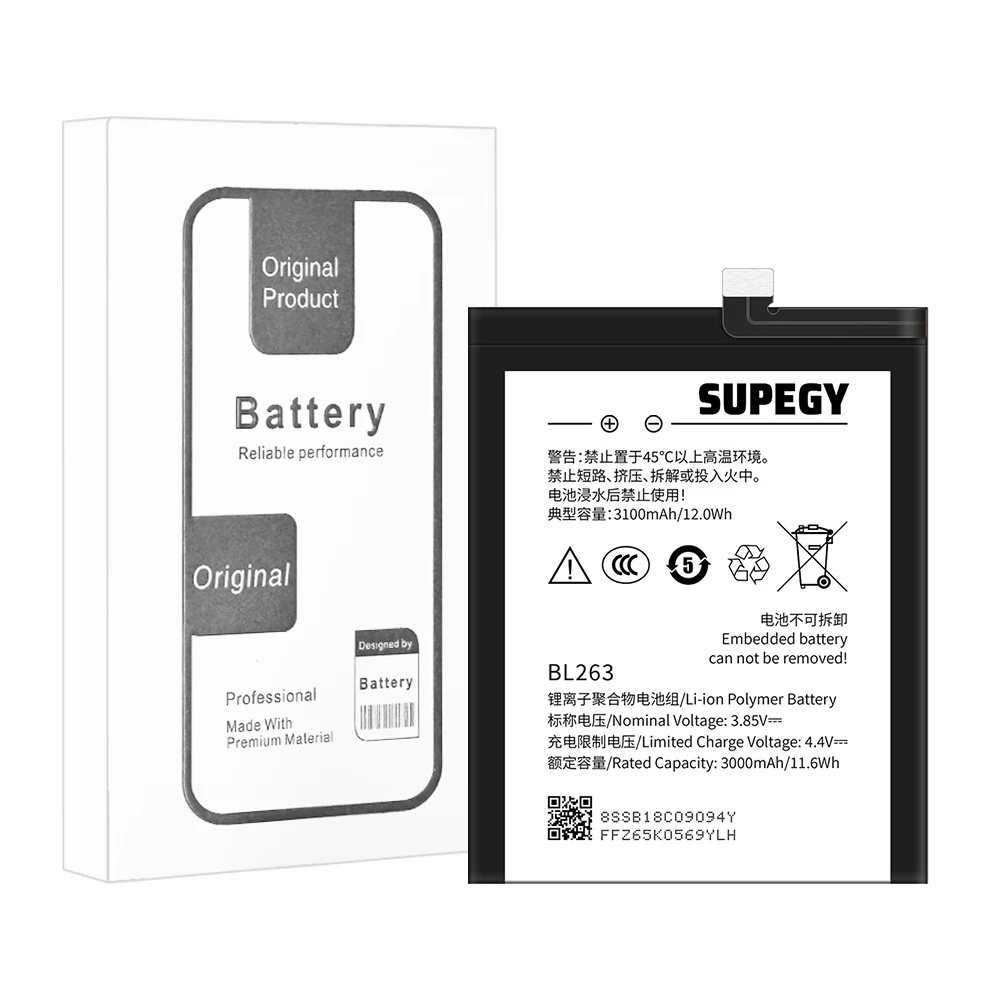100% New Battery BL263 For lenovo  ZUK Z2 Pro Battery + Free Tools
