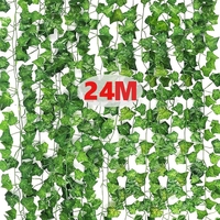 12Pcs 2m Artificial Ivy Garlands Greenery Rattan Leaf Vine DIY Hanging Plants Foliage Fake Leaves Home Decor ﻿Wedding Decoration