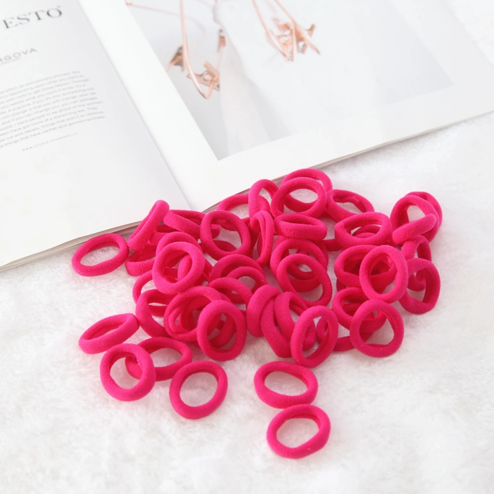 50pcs/lot 3cm kids hair rope Elastic Hair Bands Girls decorations HairBand Rubber Band children Hair Accessories headwear