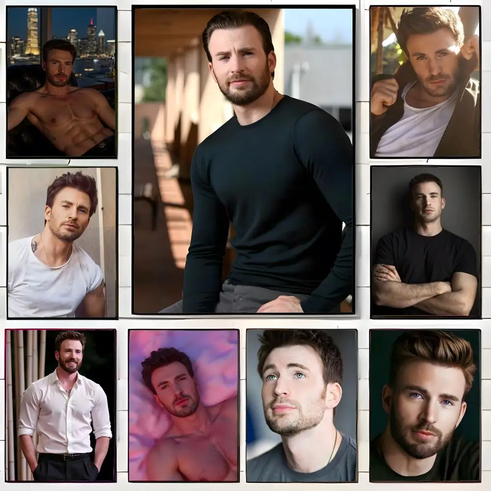 Heroic Actor Chris Evans Poster Wall Art Print Decorative Mural Home Decor Gift Unframed