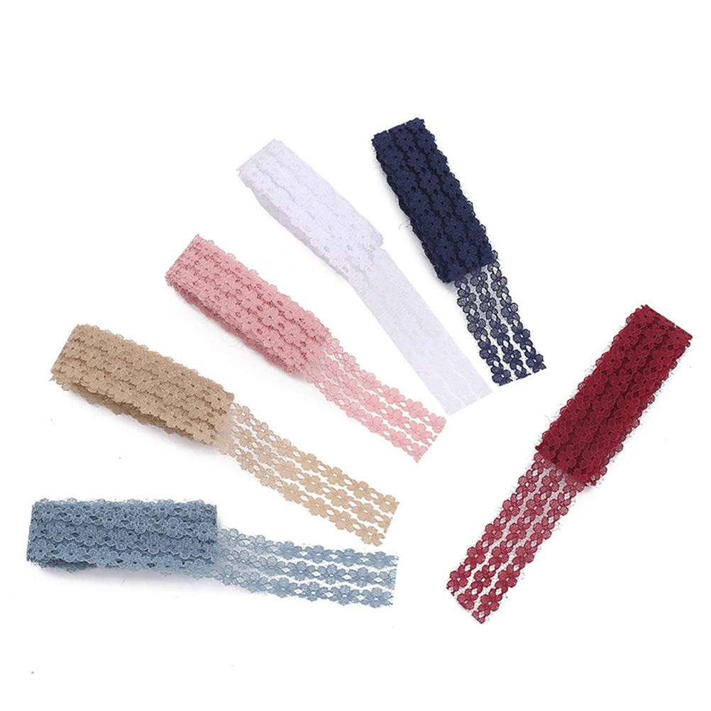 

4 Rolls Colored Lace Trimming Ribbons for Crafting White DIY H made naments Gift Packing Ribbon Elegant Projects