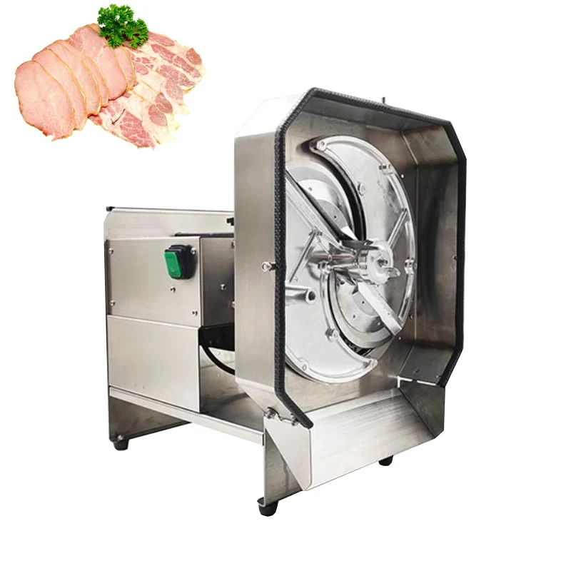 

High quality Cooked Meat Cutter Slice Electric Meat Slicer Boiled Meat Slicer Commercial Sausage Cutting Machine