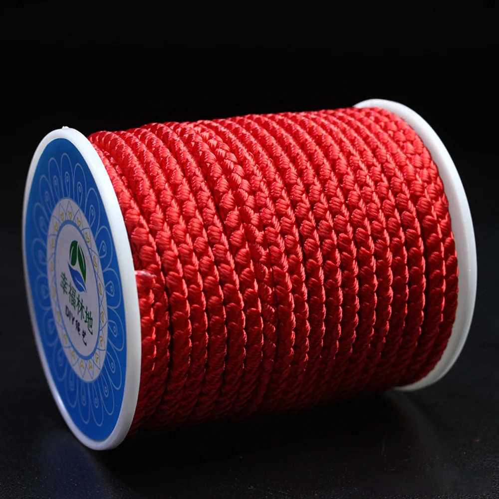 8.8m/Roll 4mm Wholesale Nylon Thread Chinese Knot Silky Macrame Cord Beading Braided String For DIY Jewelry Making Material Rope