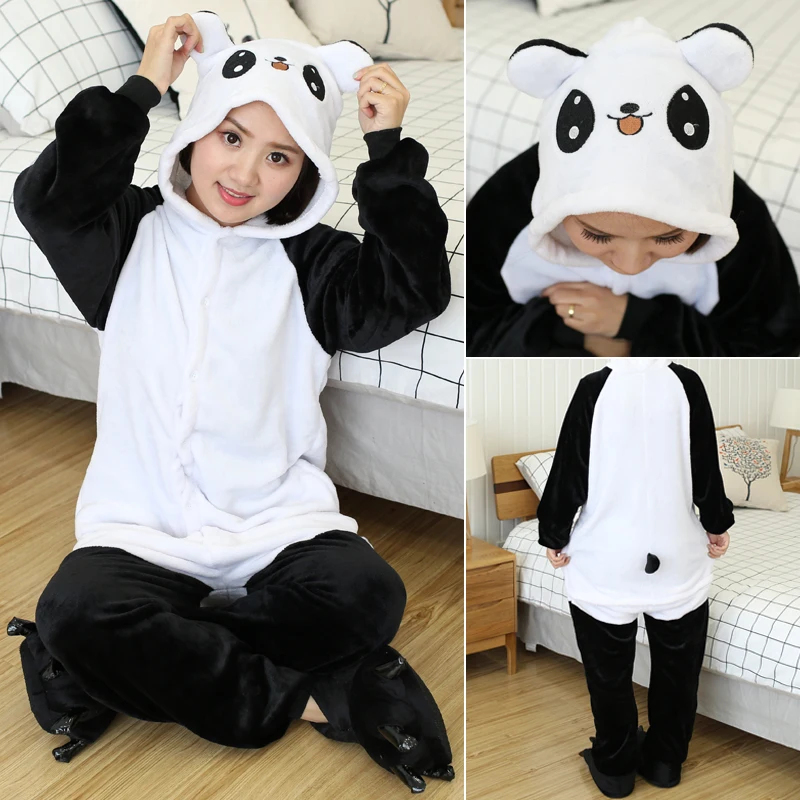 Animal Jumpsuit Adult Onesie Pajamas Kigurumi Shark Sleepwear Kids Women Men Flannel Bodysuit Winter Unicorn Jumpsuit Full Body