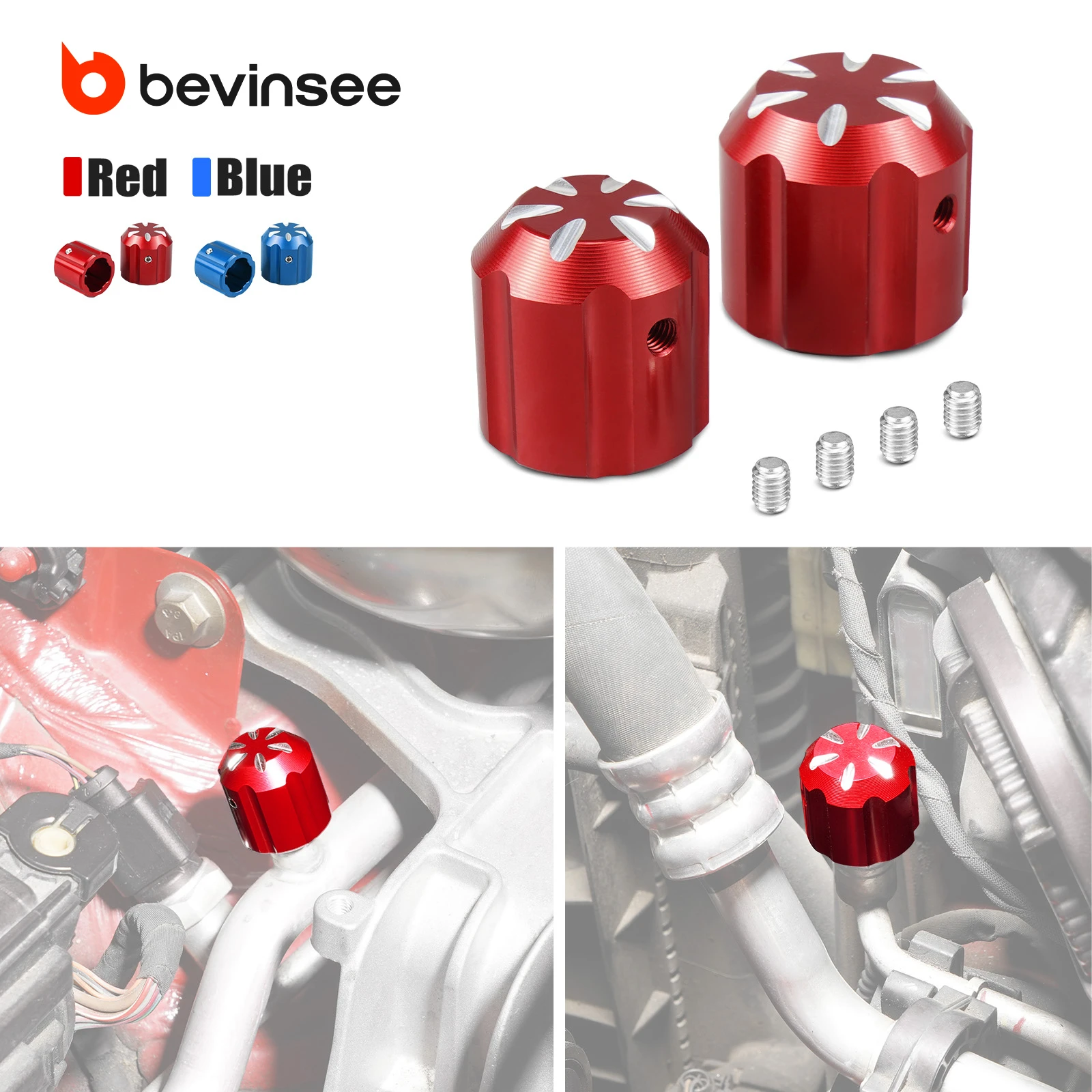 A/C Service Valve Cap Cover for Audi A3 A4 A5 A6 Q3 Q5 TT, for VW Golf for Tiguan, for SEAT Leon 5F, Replace 3C0820581,3C0820231