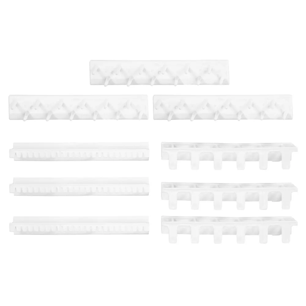 

9 шт. практичный белый цвет органайзер для ювелирных изделий пластиковый держатель для ювелирных изделий настенный дисплей косметический туалетный столик