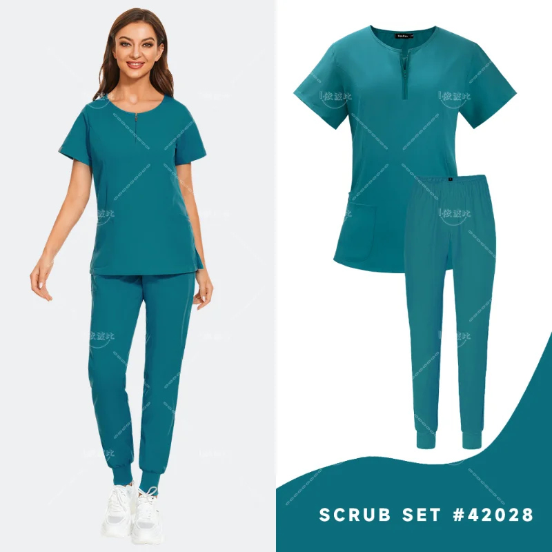 Uniforme de travail hospitalier pour femmes, uniforme de mode, uniforme médical, vêtements de travail pour infirmières, vêtements de dentisterie, ScrdecentrSet, vente en gros