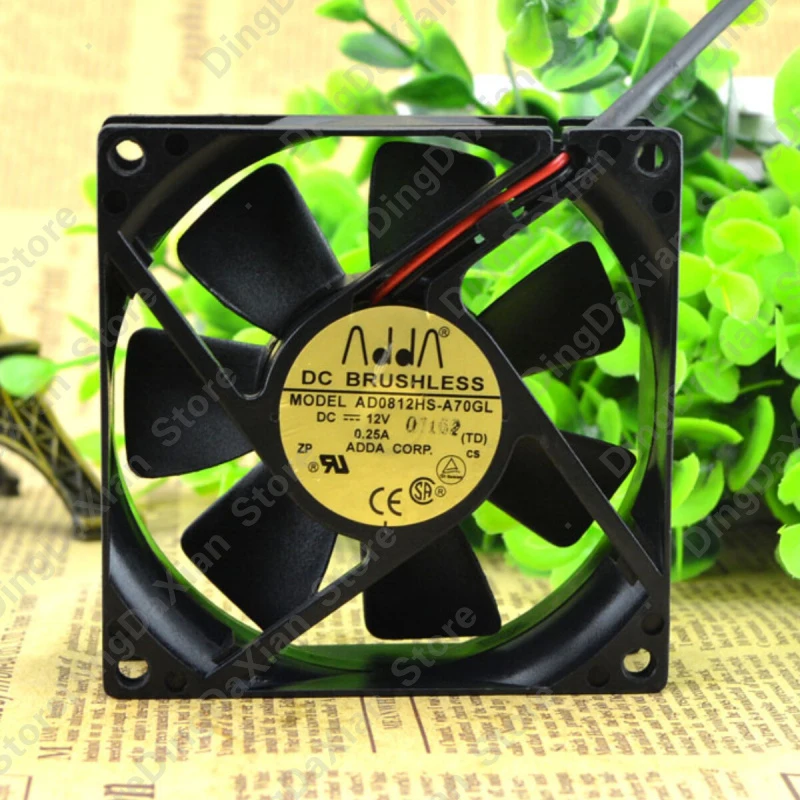 l 1PCS For ADDA AD0812HS-A70GL | 12V 0.25A | 8CM | Industrial Chassis Cooling Fan