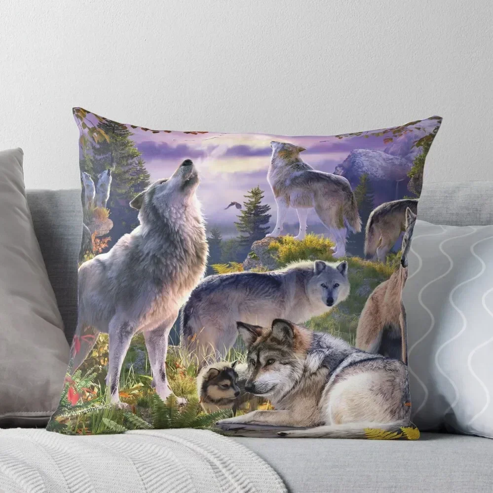 

Wolf Pack Throw Pillow Couch Pillows autumn decoration Pillowcases For Pillows Cushions For Decorative Sofa pillow