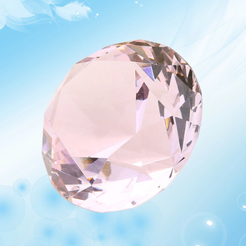 

Artificial Crystal Decorative Diamond Ornament 60Mm Transparent for Wedding Home Bridal Shower Romantic Faux Diamond Decor