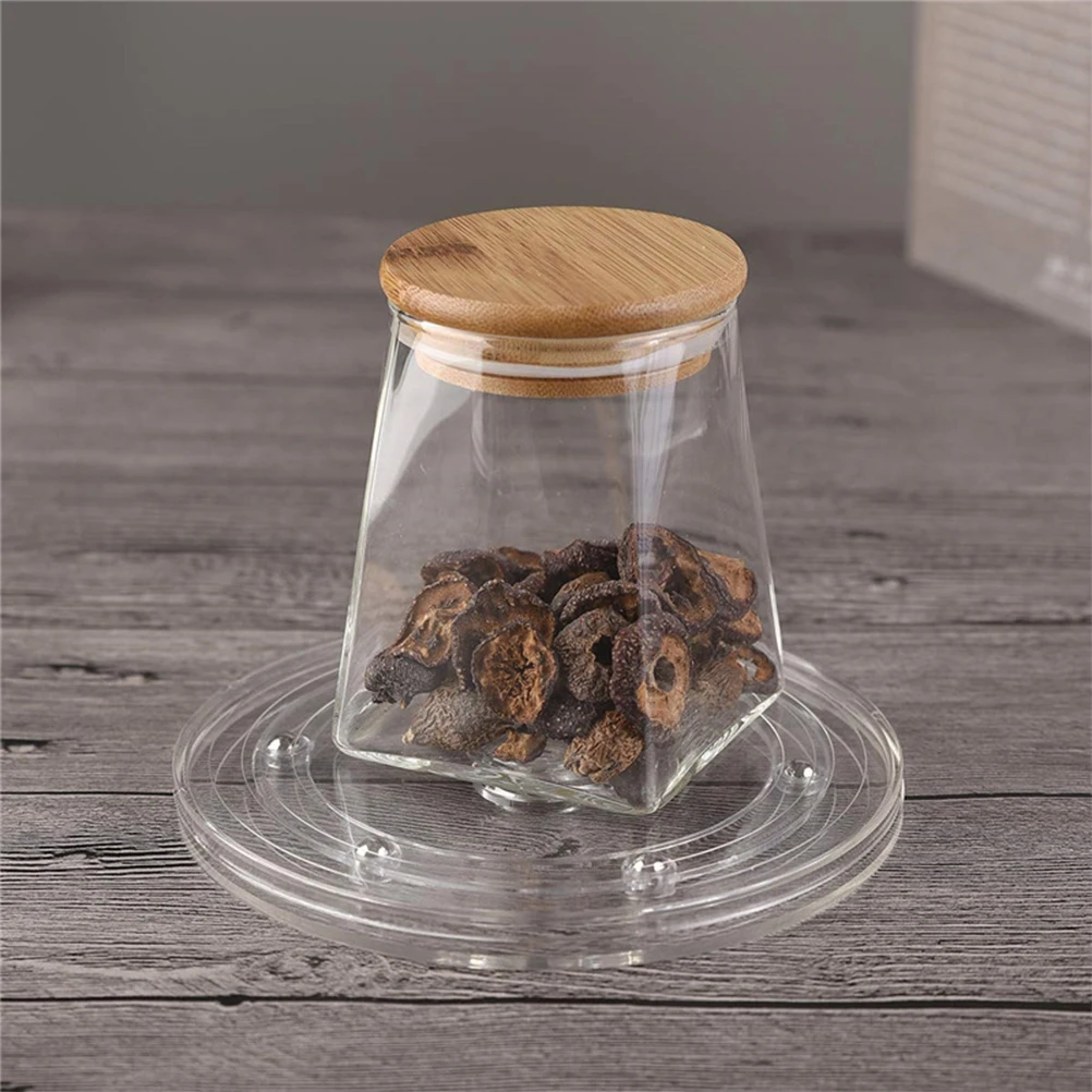 

Rotating Turntable Spice Organizer Clear Acrylic Tray 360 Degree Kitchen Counter Storage Rotating Plate Household