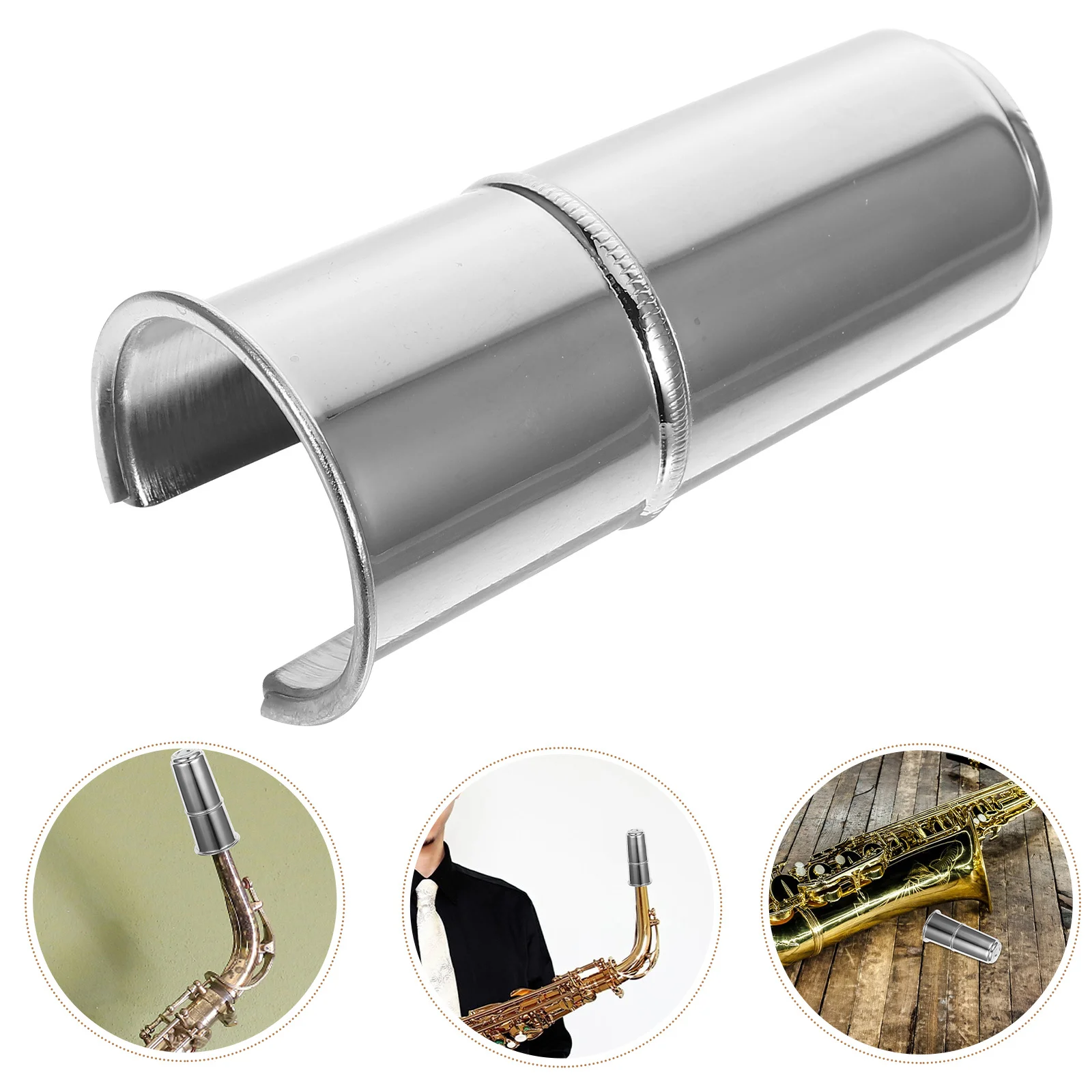 

Saxophone Mouthpiece Cap Alto Metal Design - Tight Fit Protection Against Damage - Music Instrument Supply for Players