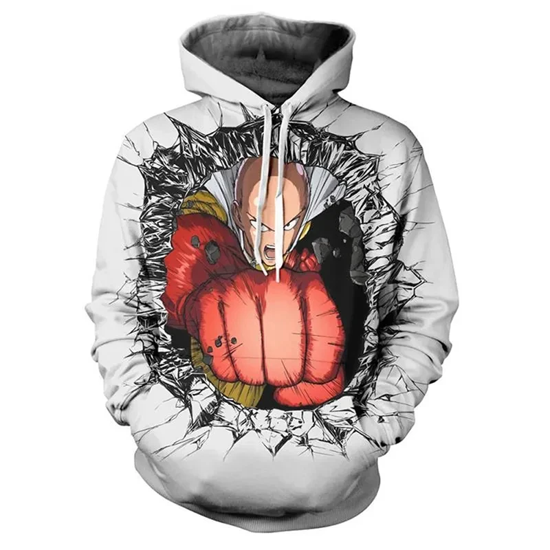 One Punch Man Anime 3D Print Hoodies Men Women Casual Fashion Oversized Sweatshirts Hoodie Kids Pullovers Tracksuit Man Clothing