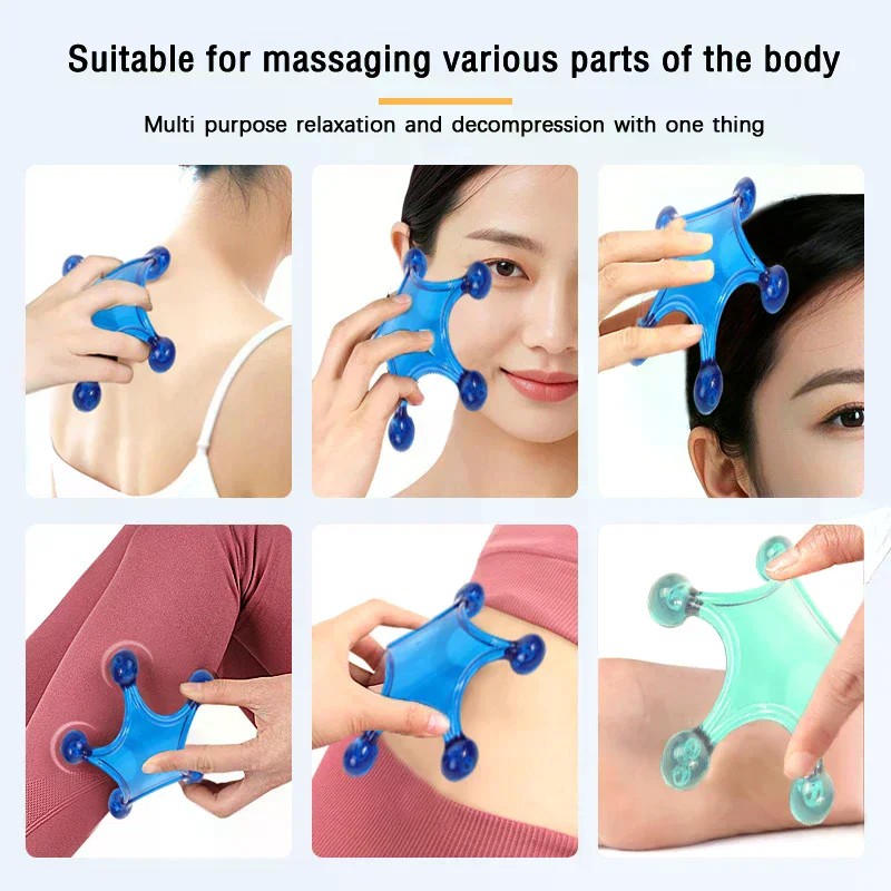 

1 шт., ручные массажеры, инструменты для спины, глубокие ткани, 5-ногий точечный массаж, нежный самомассажер, триггер, инструменты для массажа точки давления