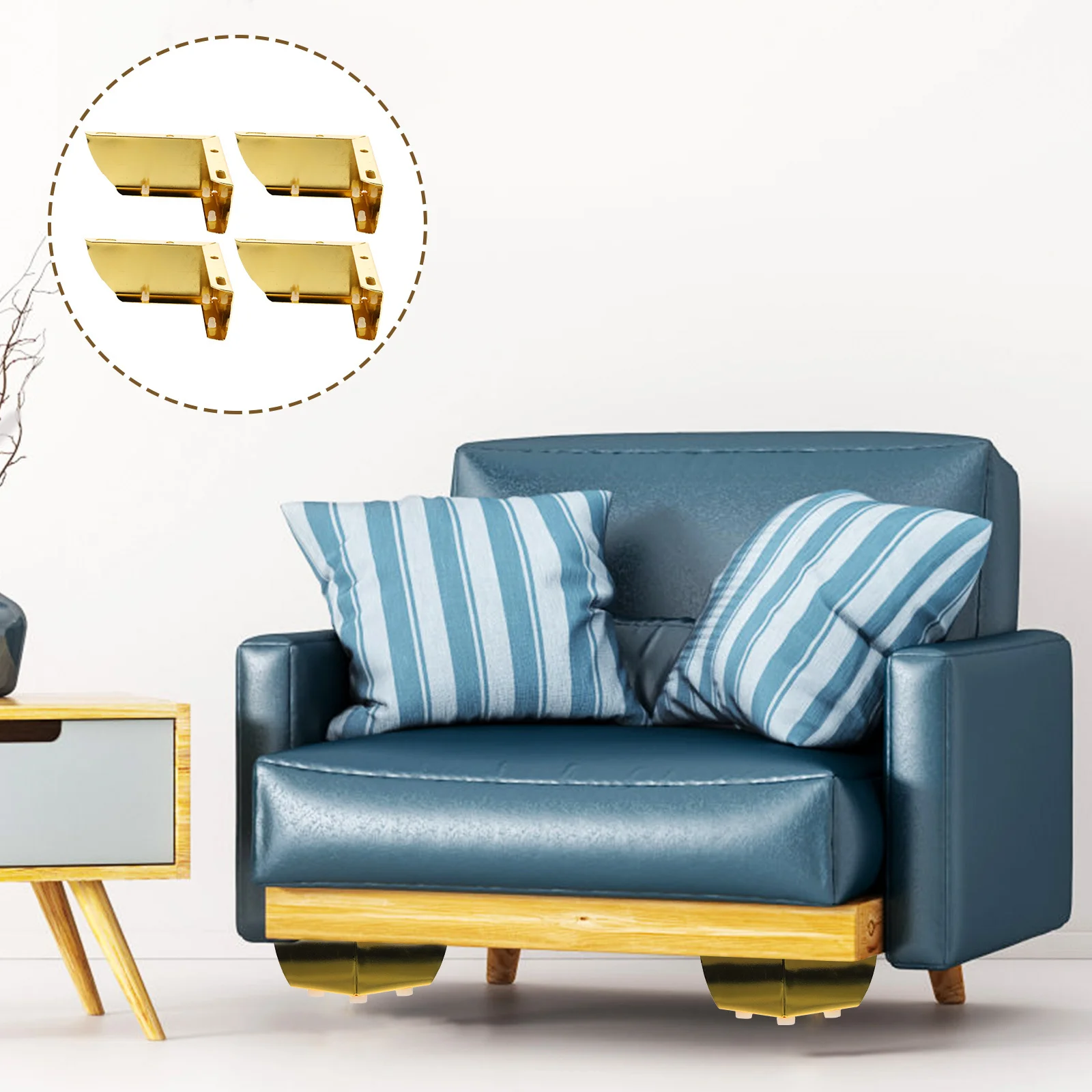 

4Pcs Iron Furniture Legs Wujin Heavy Duty Sofa Support Dresser Cabinet Replacement Feet Furniture Legs Couch Feet