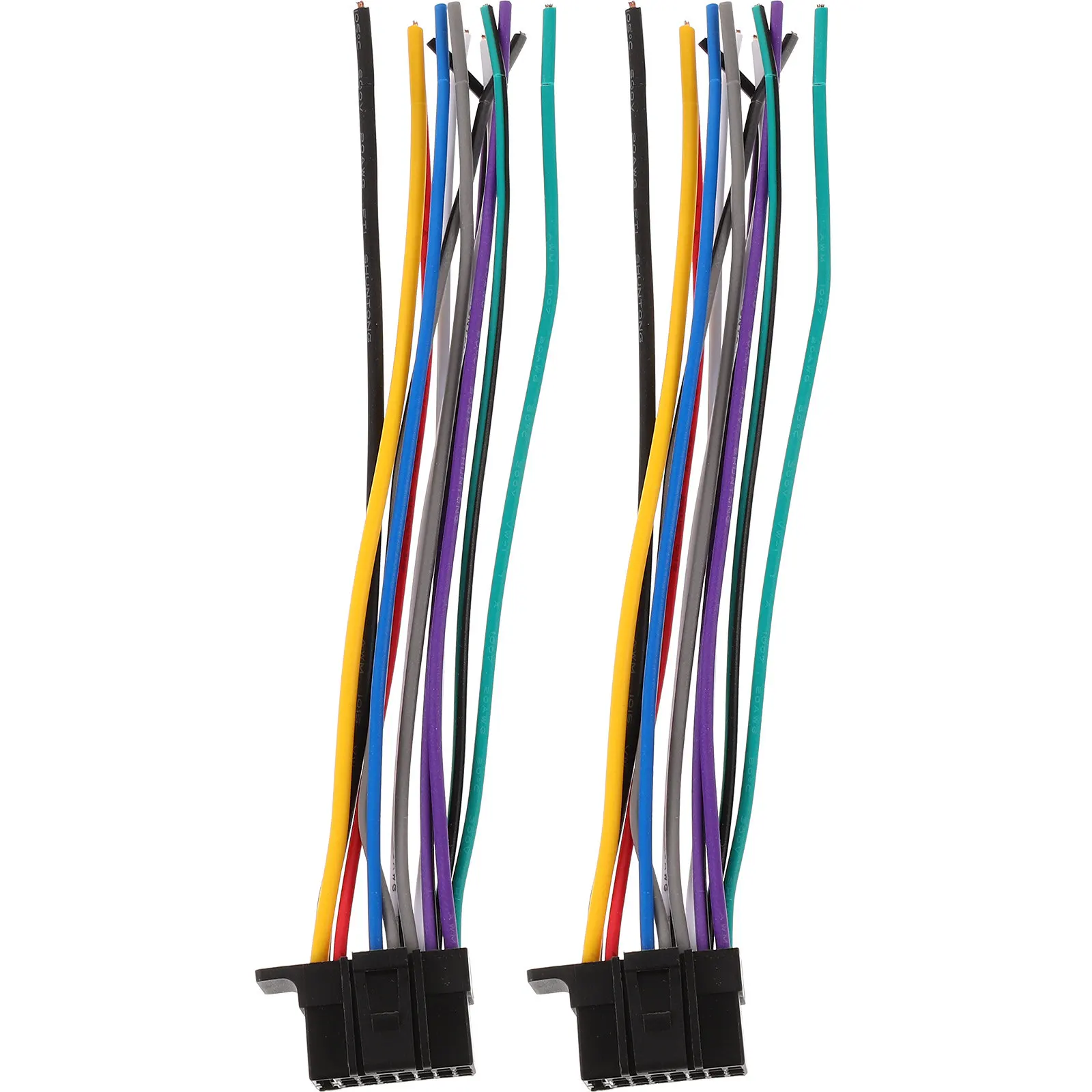 2Pcs Wiring Harness for Car Stereo Radio Wiring Harness Speaker Connector High-Conductivity Automotive Wire Long-Lasting