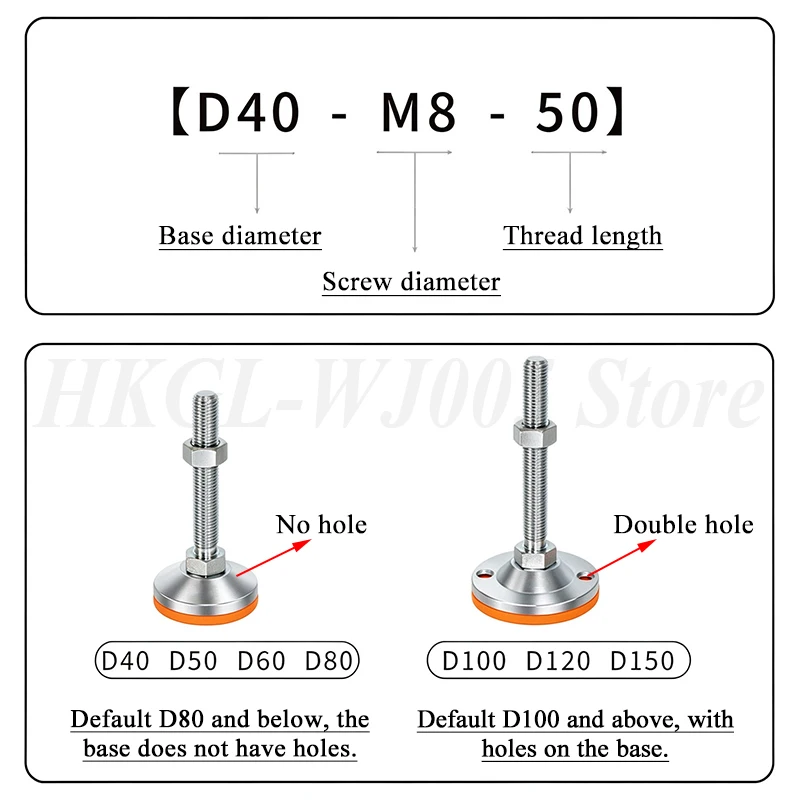 M8-M30 Carbon Steel Galvanized Heavy-duty Adjustable Leveling Foot Anti Slip Industrial Support Feet Adjustable Foot Cup