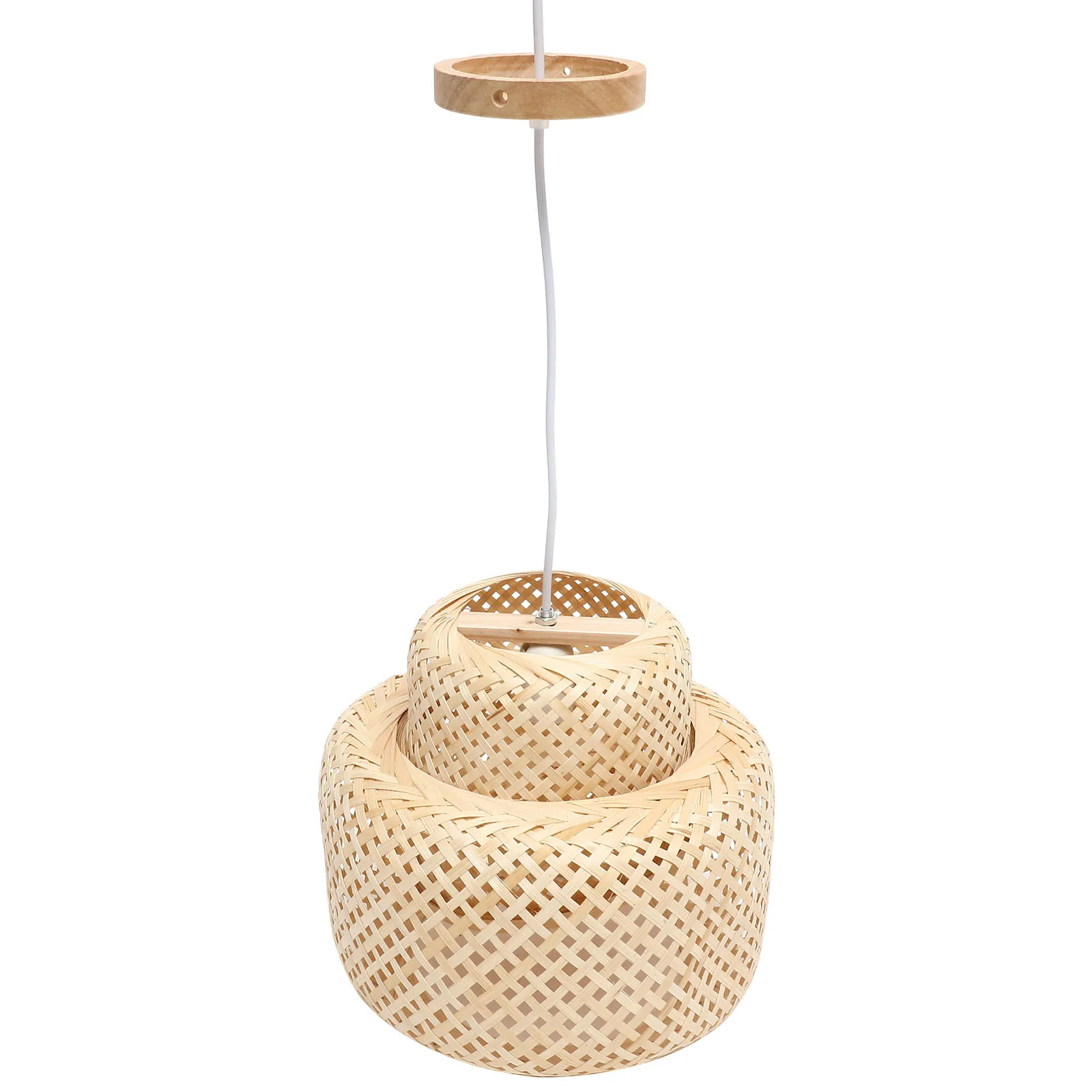 

Bamboo Woven Pendant Light Lampshade Hanging Ceiling Restaurant Chandelier Lighting Table